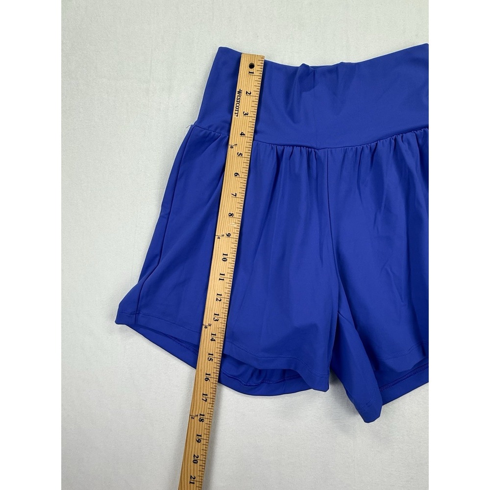 HALARA Womens Softlyzero™ Airy Super High Waisted 2-in-1 Yoga Shorts Small Blue - Picture 2 of 8